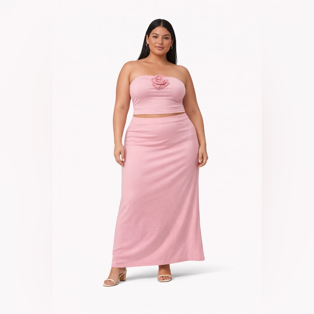 Reformation Two Piece‎ Set Adalynn Pink Rose Set NWT Size XL